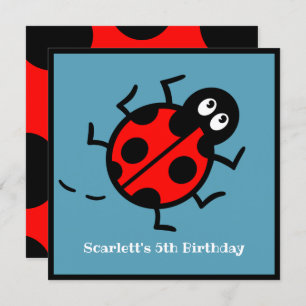 Convite personalizado de padrão Ladybird