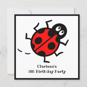 Convite personalizado de padrão Ladybird