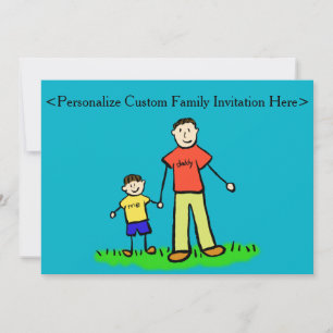 Convite Personalizado de Personagens da Família P
