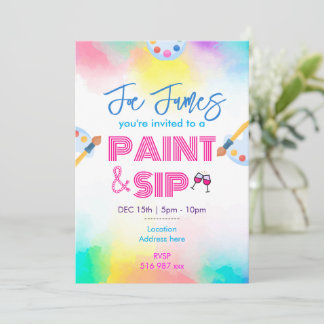 Convite personalizado de pintura e sip