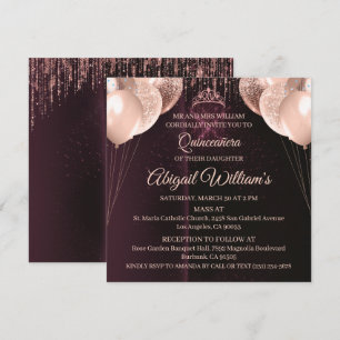 Convite Personalizado de Quinceañera Mis Quince