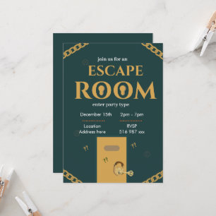 Convite personalizado de sala de escape personaliz