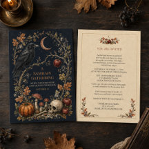 Convite Personalizado de Samhain Vitoriano com Cor