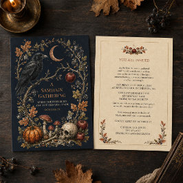 Convite Personalizado de Samhain Vitoriano com Cor