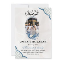 Convite Personalizado de Umrah Mubarak Foto Carta 
