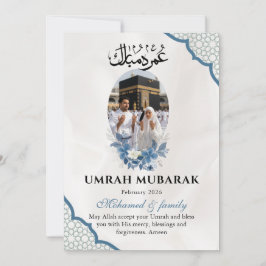 Convite Personalizado de Umrah Mubarak Foto Carta 