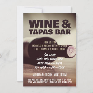 Convite Personalizado de Vinho e Música em Folheto