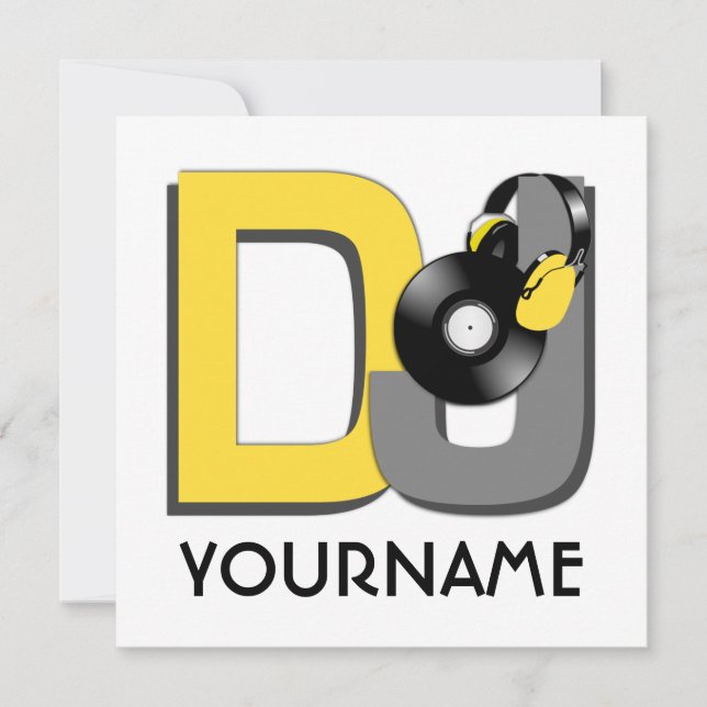 Convite personalizado DJ (Frente)