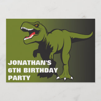 Convite personalizado do aniversário de T-Rex