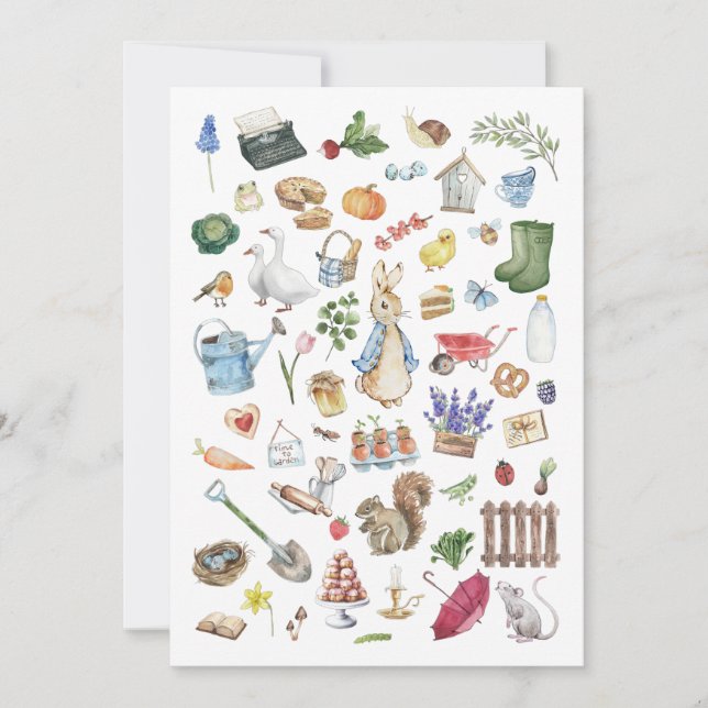 Convite Personalizado do Peter Rabbit (Frente)