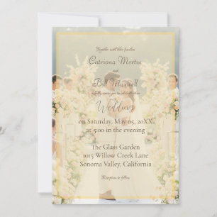 Convite Personalizado Elegante Para Casamento De F