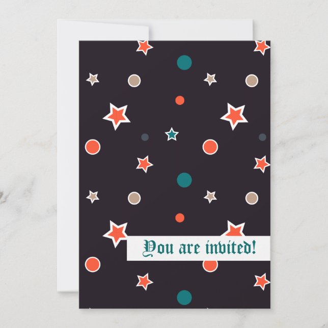 Convite Personalizado Estrelas de Natal (Frente)