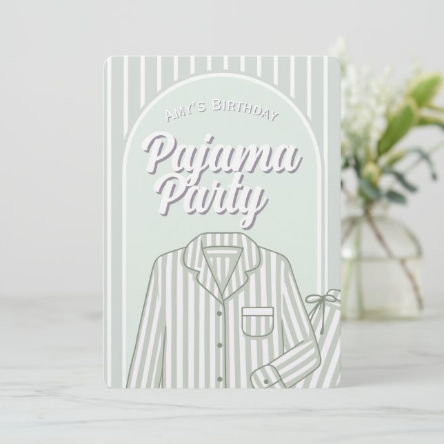 Convite Personalizado - Festa de Slumber das Menin (Em pé/Frente)