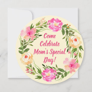 Convite Personalizado Floral de Aquarela