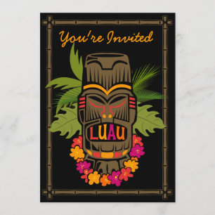 Convite personalizado Luau de Tiki