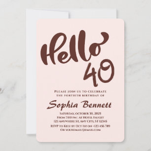 Convite personalizado minimalista para aniversário