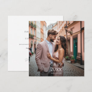 Convite personalizado moderno para casamento de fo