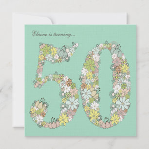 Convite personalizado para 50ª Festa de aniversári