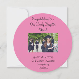 convite personalizado para a graduação floral em r