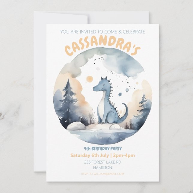 Convite Personalizado para Aniversário de Crianças (Frente)