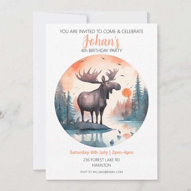 Convite Personalizado para Aniversário de Crianças (Frente)