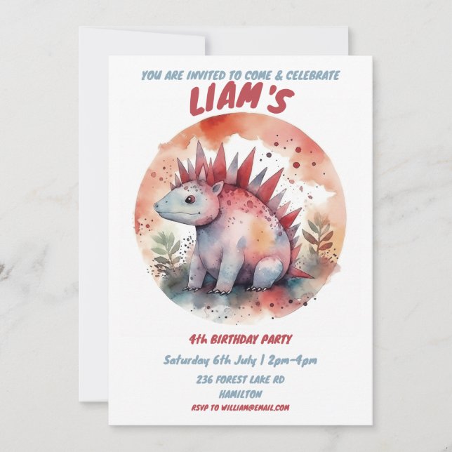 Convite Personalizado para Aniversário de Crianças (Frente)