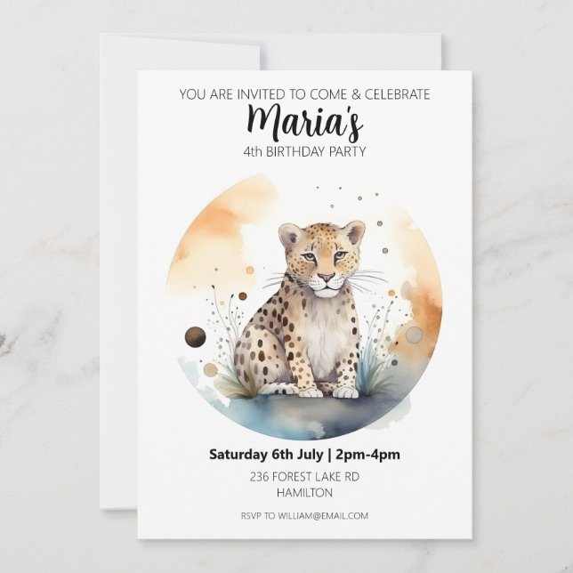 Convite Personalizado para Aniversário de Crianças (Frente)