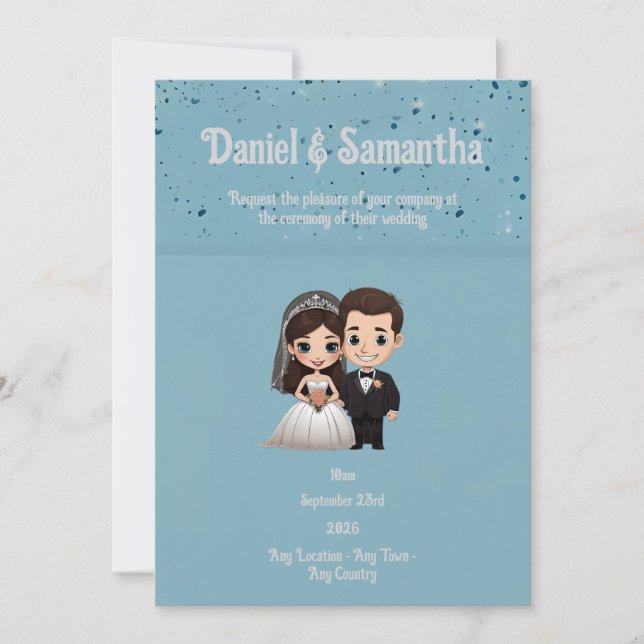Convite personalizado para casamento de fotos (Frente)