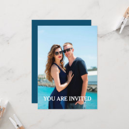 Convite personalizado para casamento de fotos com 