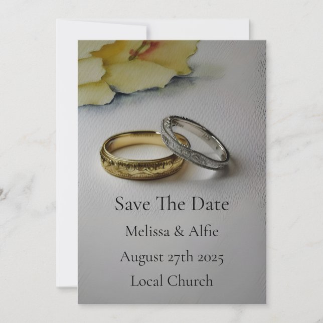 Convite personalizado para casamento ou noivado (Frente)