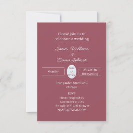 Convite personalizado para casamento simples Maroo