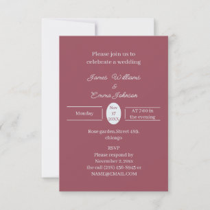 Convite personalizado para casamento simples Maroo