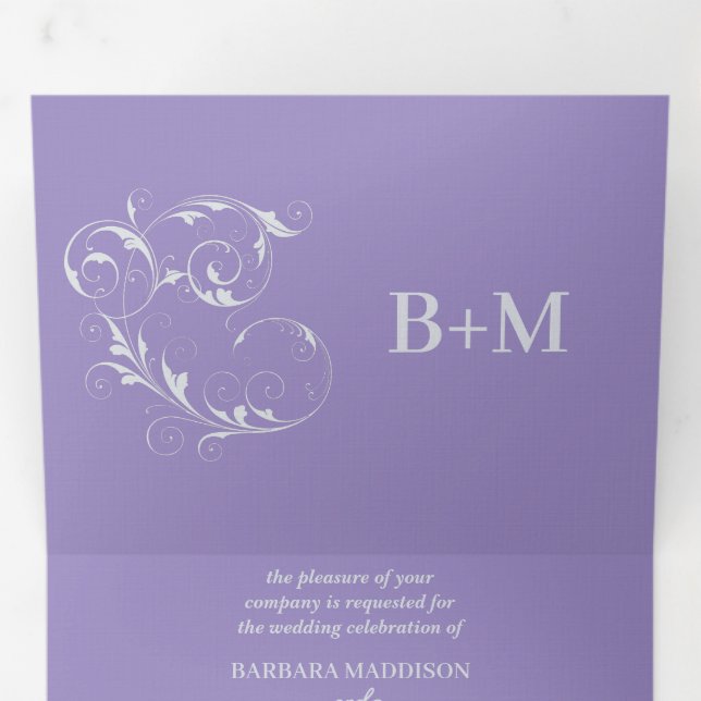 Convite personalizado para casamento triplo (Dentro primeiro)