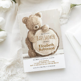 Convite Personalizado para Chá de Urso de Teddy