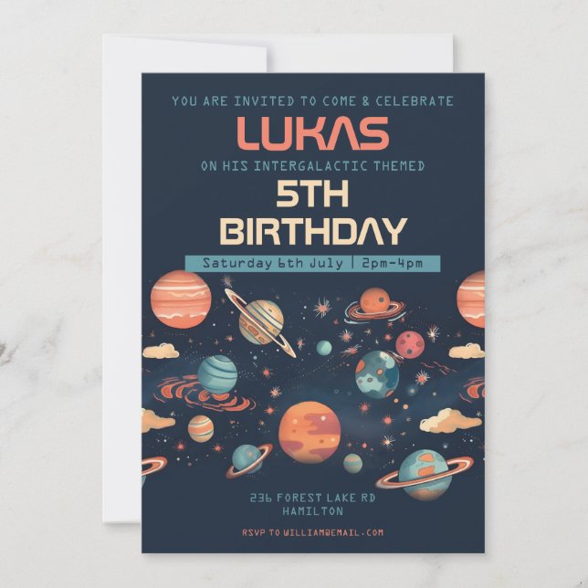 Convite Personalizado para Festa de Aniversário de (Frente)