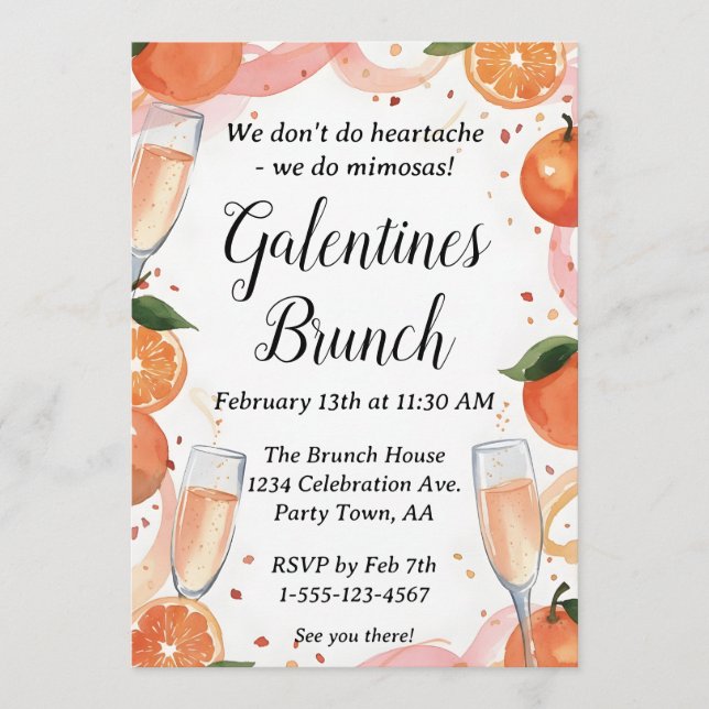 Convite Personalizado para Festa de Brunch Galenti (Frente)