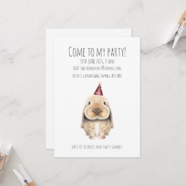 Convite Personalizado para Festa de Coelhinho