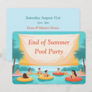 Convite Personalizado para Festa de Fim de Verão n