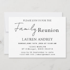 Convite personalizado para festa de reunião de fam