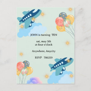 Convite Personalizado para Festa Infantil com Nuve