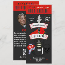 Convite personalizado para ingresso no Rock n' Rol