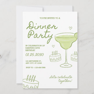 Convite Personalizado para Jantar de Aniversário d