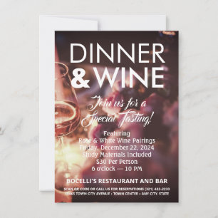 Convite Personalizado para Jantar e Degustação de 