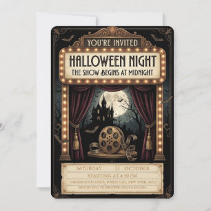 Convite Personalizado para Noite de Filmes de Hall