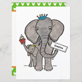 Convite Personalizado para o Aniversário do Elefan