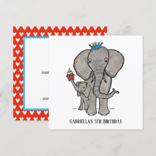 Convite Personalizado para o Aniversário do Elefan