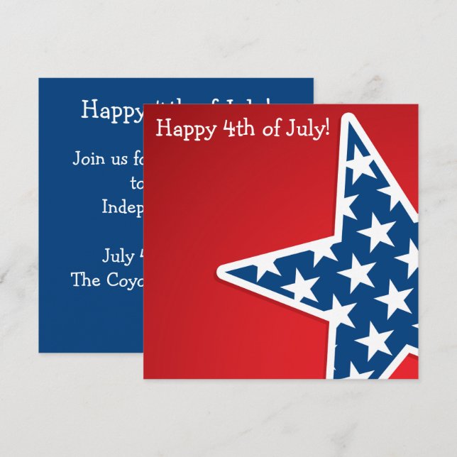 Convite Personalizado para o Dia da Independência  (Frente/Verso)