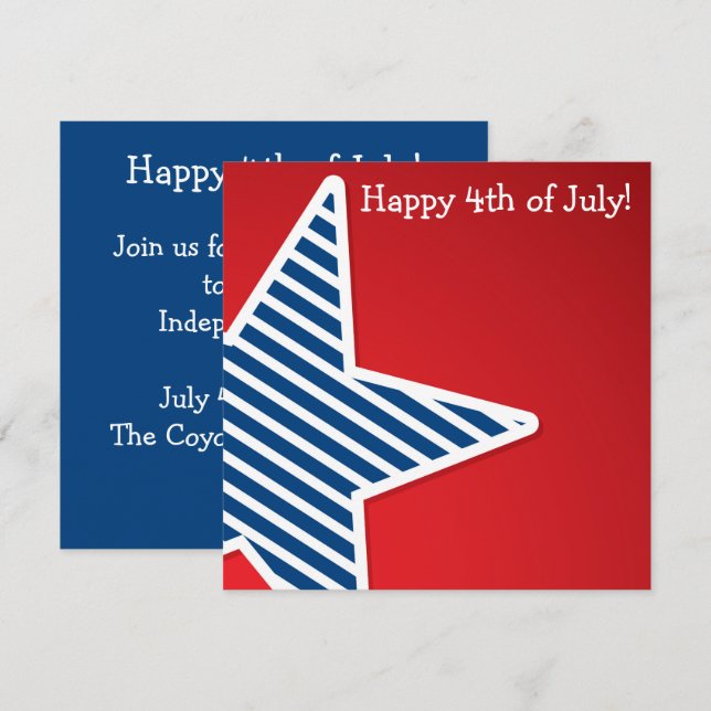Convite Personalizado para o Dia da Independência  (Frente/Verso)