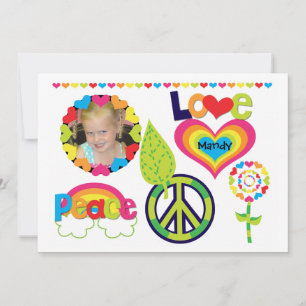 Convite Personalizado para Paz de Fotos, Amor e An