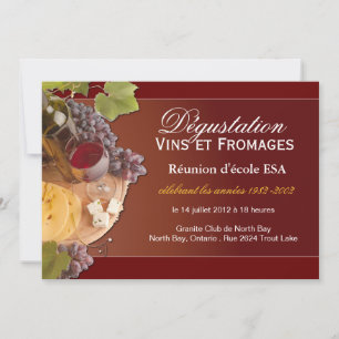 Convite Personalizado para Vinho e Queijo - Franc